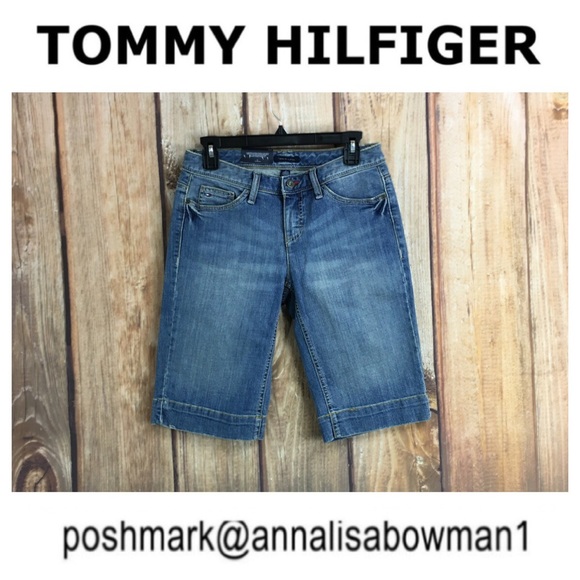 NWT Low Rise Boyfriend Denim Jean Shorts NEW TOMMY HILFIGER Size 2